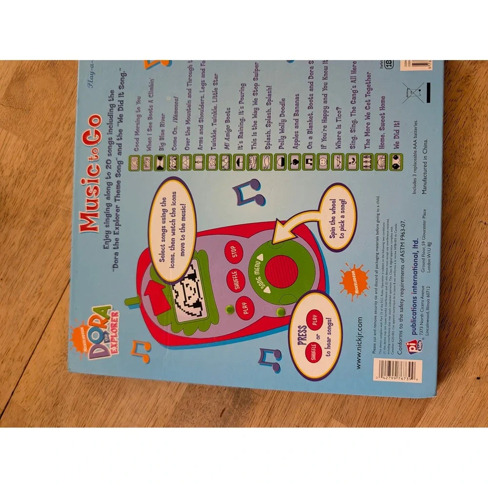 Dora the Explorer Music to Go Play-a-Song Book with Digital Music Player